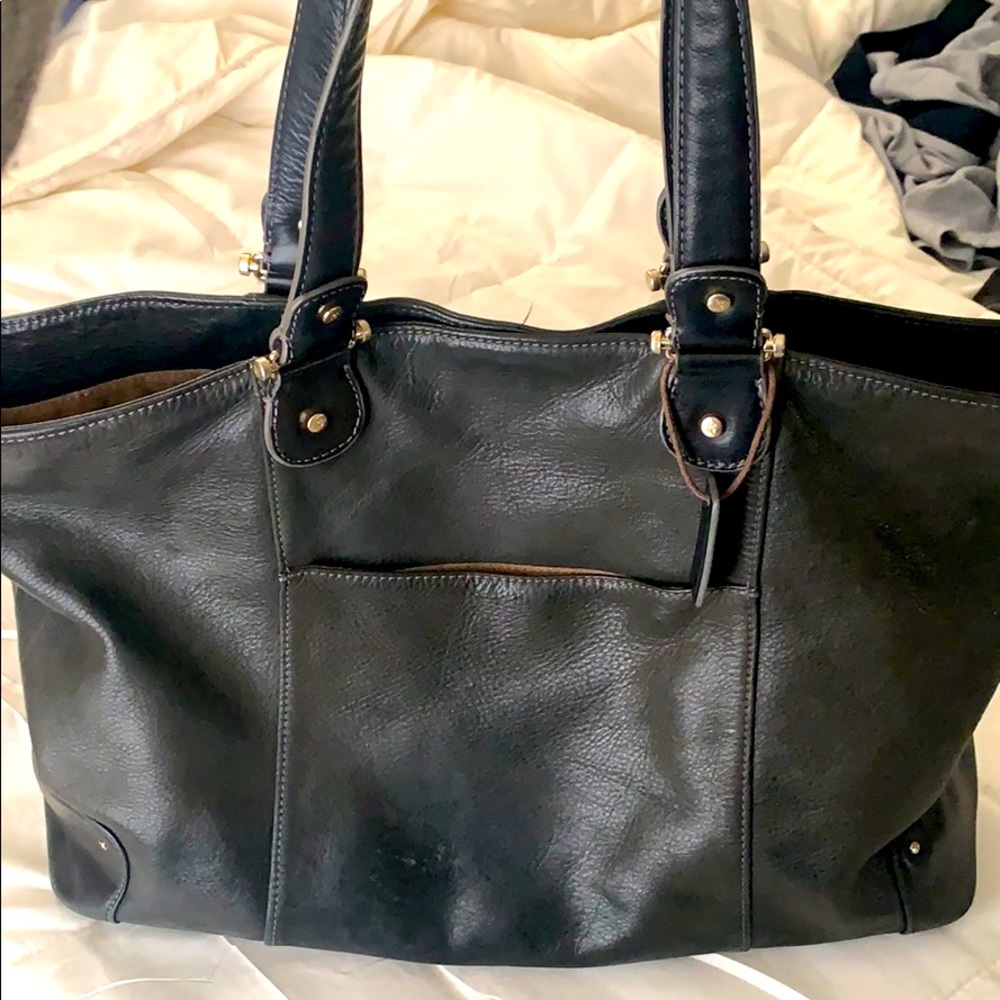 Liz Claiborne Black Leather Shoulder Bag